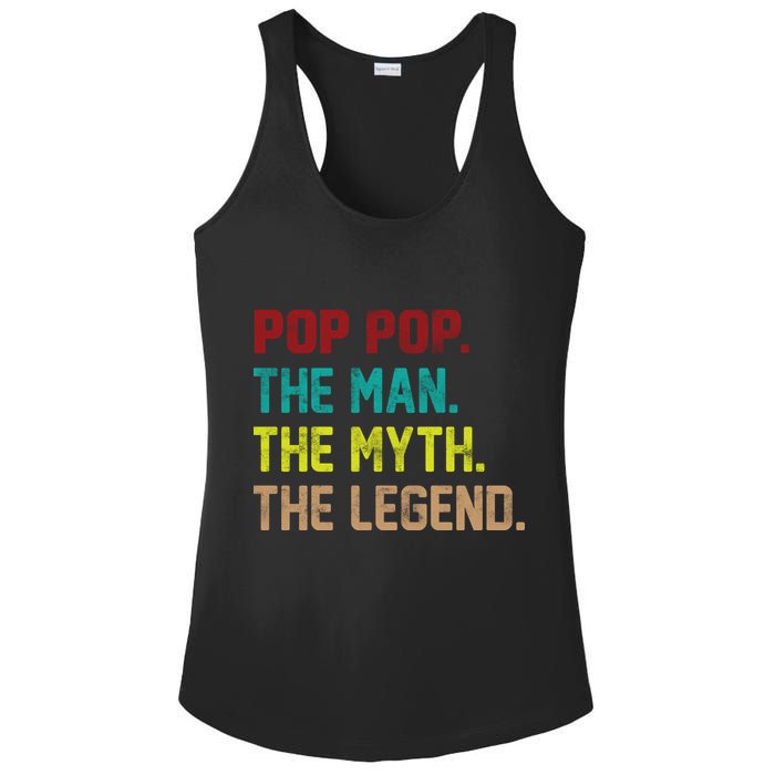 Pop Pop The Man The Myth The Legend Ladies PosiCharge Competitor Racerback Tank
