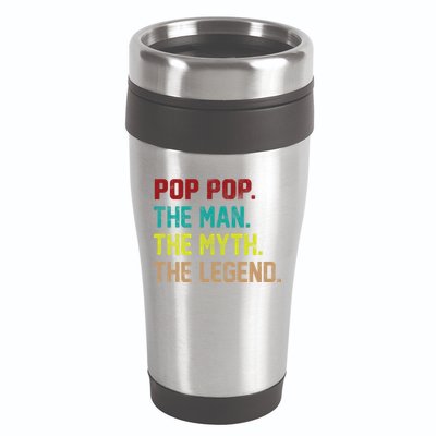 Pop Pop The Man The Myth The Legend 16oz Travel Tumbler
