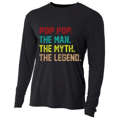 Pop Pop The Man The Myth The Legend Cooling Performance Long Sleeve Crew