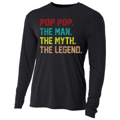 Pop Pop The Man The Myth The Legend Cooling Performance Long Sleeve Crew