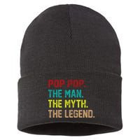 Pop Pop The Man The Myth The Legend Sustainable Knit Beanie