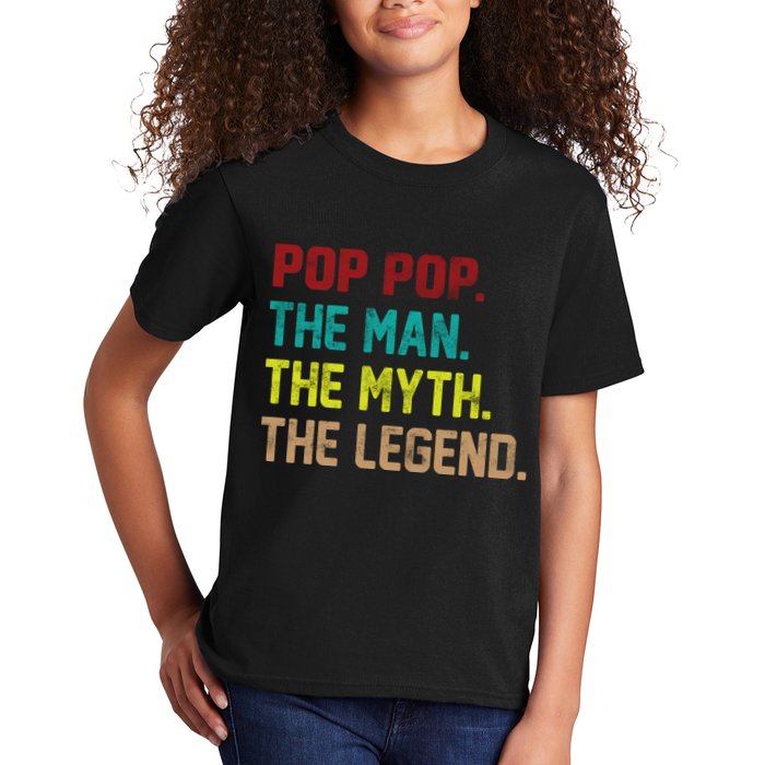 Pop Pop The Man The Myth The Legend Kids T-Shirt