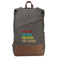 Pop Pop The Man The Myth The Legend Cotton Canvas Backpack