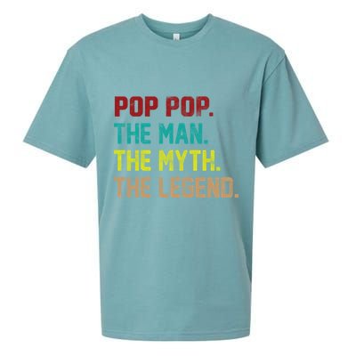 Pop Pop The Man The Myth The Legend Sueded Cloud Jersey T-Shirt