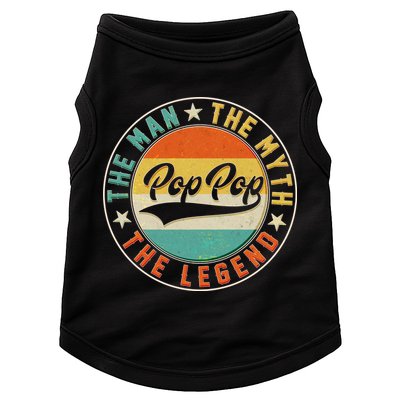 Pop Pop Vintage The Man Myth Legend Emblem Doggie Tank