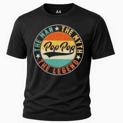 Pop Pop Vintage The Man Myth Legend Emblem Performance Shirt