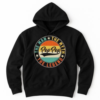 Pop Pop Vintage The Man Myth Legend Emblem Hoodie