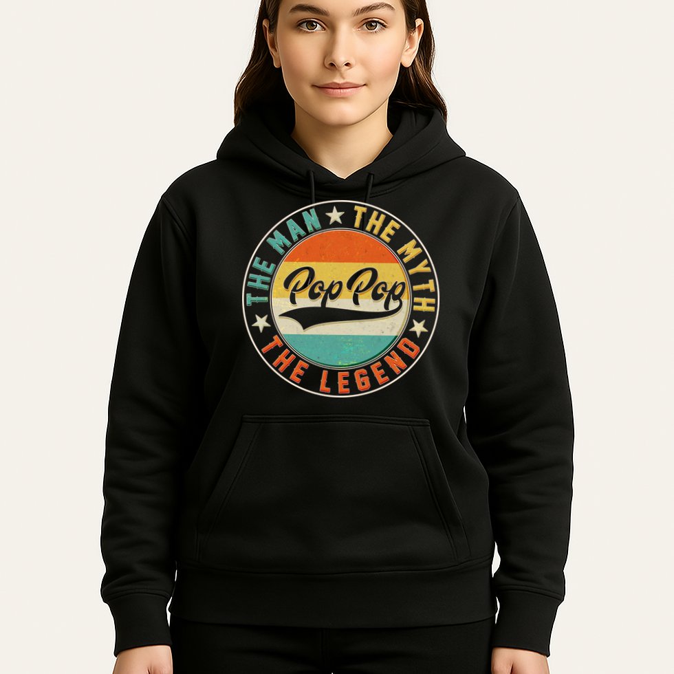 Pop Pop Vintage The Man Myth Legend Emblem Hoodie