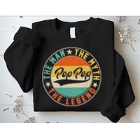 Pop Pop Vintage The Man Myth Legend Emblem Sweatshirt