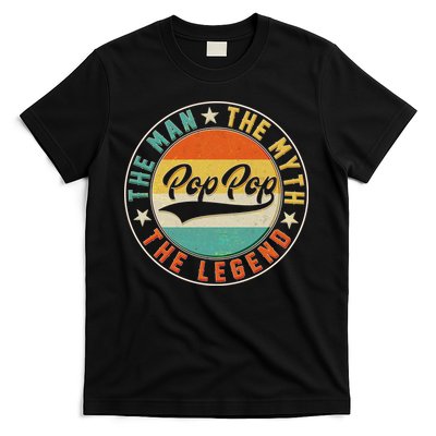 Pop Pop Vintage The Man Myth Legend Emblem T-Shirt