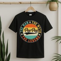 Pop Pop Vintage The Man Myth Legend Emblem T-Shirt