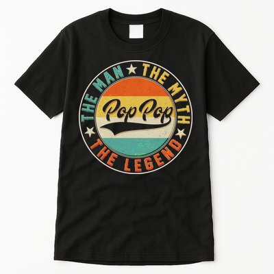 Pop Pop Vintage The Man Myth Legend Emblem Tall T-Shirt