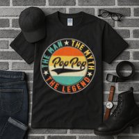 Pop Pop Vintage The Man Myth Legend Emblem Tall T-Shirt