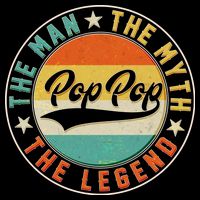 Pop Pop Vintage The Man Myth Legend Emblem Tall T-Shirt