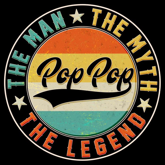 Pop Pop Vintage The Man Myth Legend Emblem Tall T-Shirt