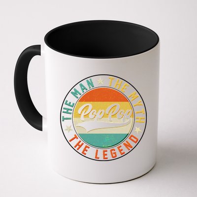 Pop Pop Vintage The Man Myth Legend Emblem Mug