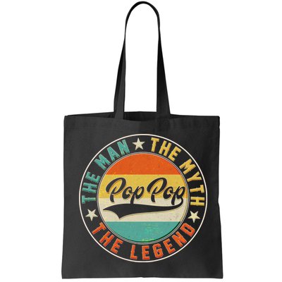 Pop Pop Vintage The Man Myth Legend Emblem Bag