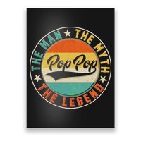 Pop Pop Vintage The Man Myth Legend Emblem Poster