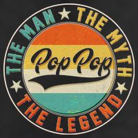 Pop Pop Vintage The Man Myth Legend Emblem Trucker Hat