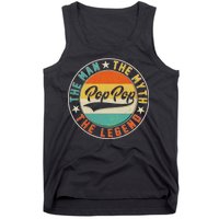 Pop Pop Vintage The Man Myth Legend Emblem Tank Top