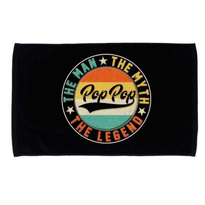 Pop Pop Vintage The Man Myth Legend Emblem Microfiber Hand Towel