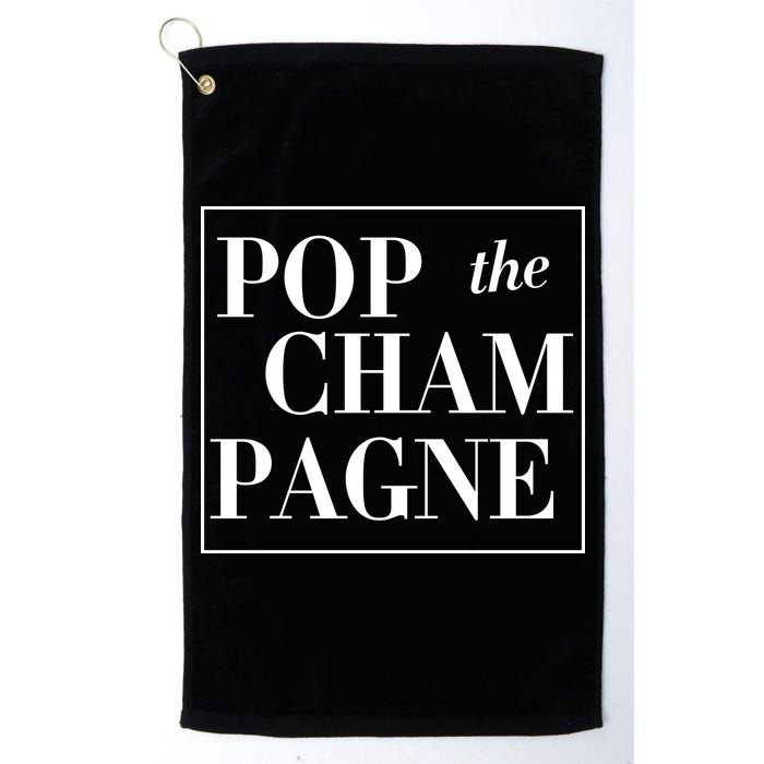 Pop The Champagne  Golf Towel