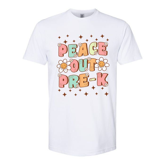 Peace Out Pre-K Cute Groovy Last Day of Preschool Graduation Softstyle CVC T-Shirt