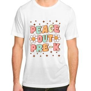 Peace Out Pre-K Cute Groovy Last Day of Preschool Graduation Adult ChromaSoft Performance T-Shirt