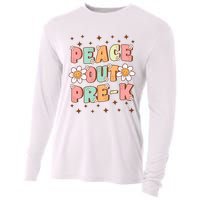 Peace Out Pre-K Cute Groovy Last Day of Preschool Graduation Cooling Performance Long Sleeve Crew