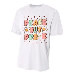 Peace Out Pre-K Cute Groovy Last Day of Preschool Graduation Performance Sprint T-Shirt