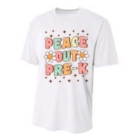 Peace Out Pre-K Cute Groovy Last Day of Preschool Graduation Performance Sprint T-Shirt