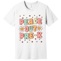 Peace Out Pre-K Cute Groovy Last Day of Preschool Graduation Premium T-Shirt