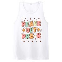 Peace Out Pre-K Cute Groovy Last Day of Preschool Graduation PosiCharge Competitor Tank