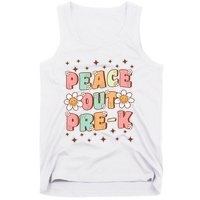 Peace Out Pre-K Cute Groovy Last Day of Preschool Graduation Tank Top