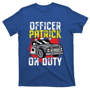 Police Officer Patrick On Duty Gift Personalized Police Car Great Gift T-Shirt