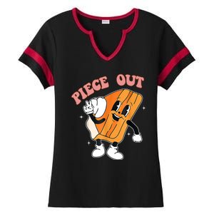 Piece Out Pie Funny Gift Ladies Halftime Notch Neck Tee