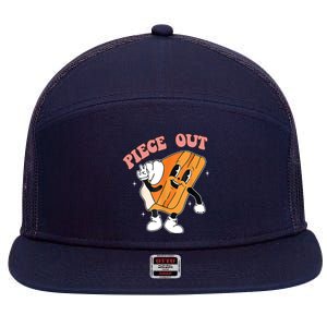 Piece Out Pie Funny Gift 7 Panel Mesh Trucker Snapback Hat