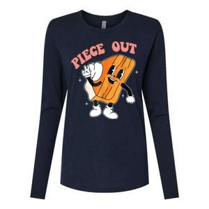 Piece Out Pie Funny Gift Womens Cotton Relaxed Long Sleeve T-Shirt