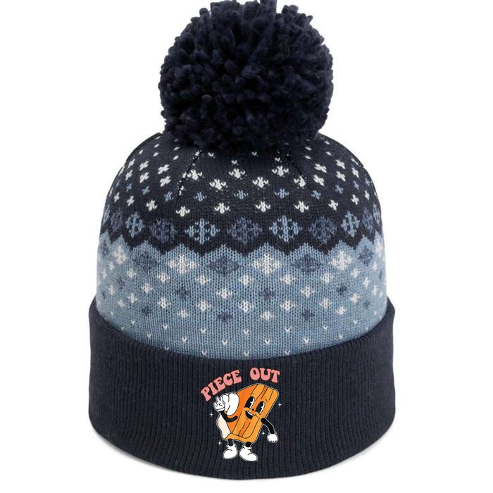 Piece Out Pie Funny Gift The Baniff Cuffed Pom Beanie