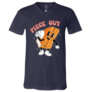 Piece Out Pie Funny Gift V-Neck T-Shirt