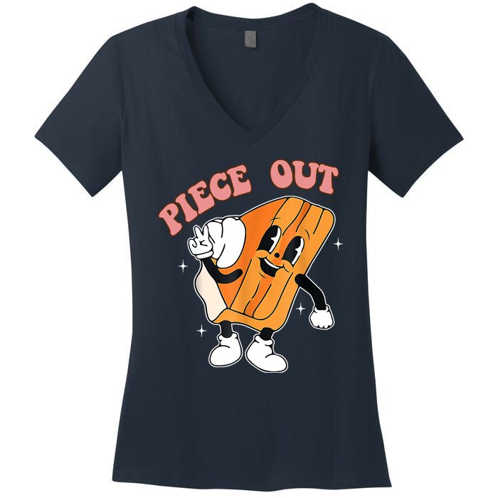 Piece Out Pie Funny Gift Women's V-Neck T-Shirt