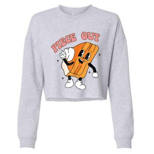 Piece Out Pie Funny Gift Cropped Pullover Crew