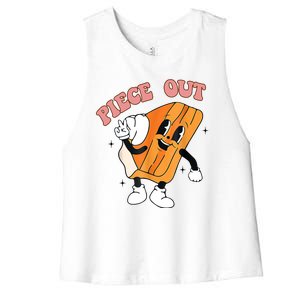 Piece Out Pie Funny Gift Women's Racerback Cropped Tank