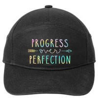Progress Over Perfection Motivational Gifts 7-Panel Snapback Hat