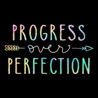 Progress Over Perfection Motivational Gifts 7-Panel Snapback Hat