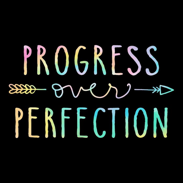 Progress Over Perfection Motivational Gifts 7-Panel Snapback Hat