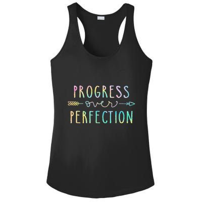 Progress Over Perfection Motivational Gifts Ladies PosiCharge Competitor Racerback Tank