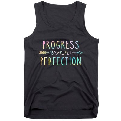 Progress Over Perfection Motivational Gifts Tank Top