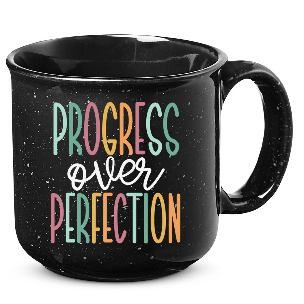 Progress Over Perfection 15oz Campfire Ceramic Mug