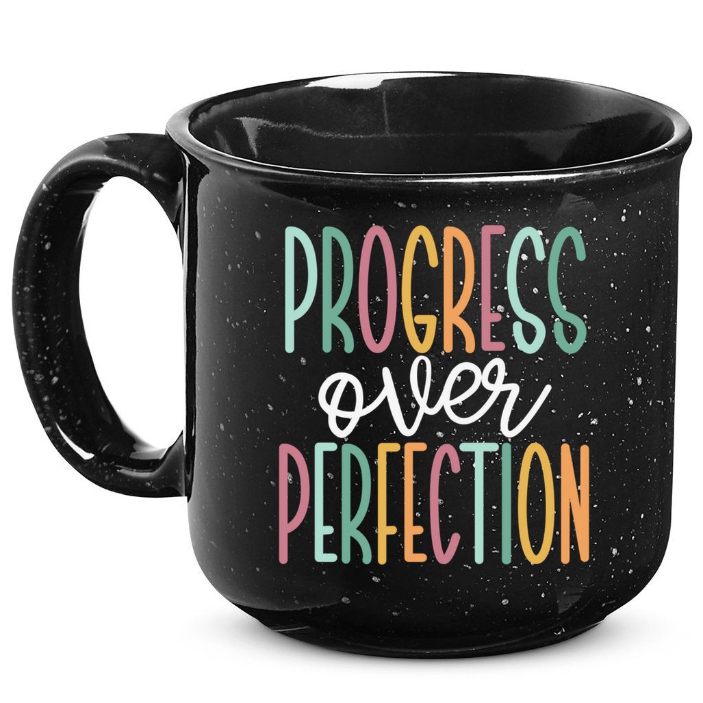 Progress Over Perfection 15oz Campfire Ceramic Mug
